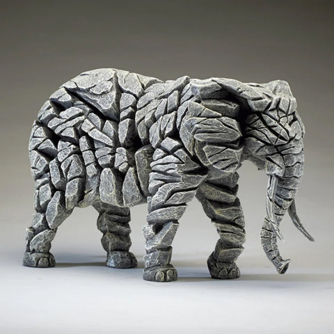 Elephant - White by Edge Sculpture