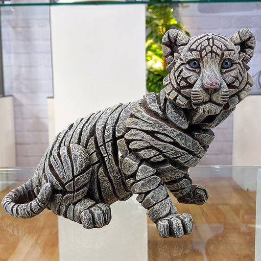 EDGE Sculpture Tiger Siberian Cub - The Acorn Gallery, Pocklington