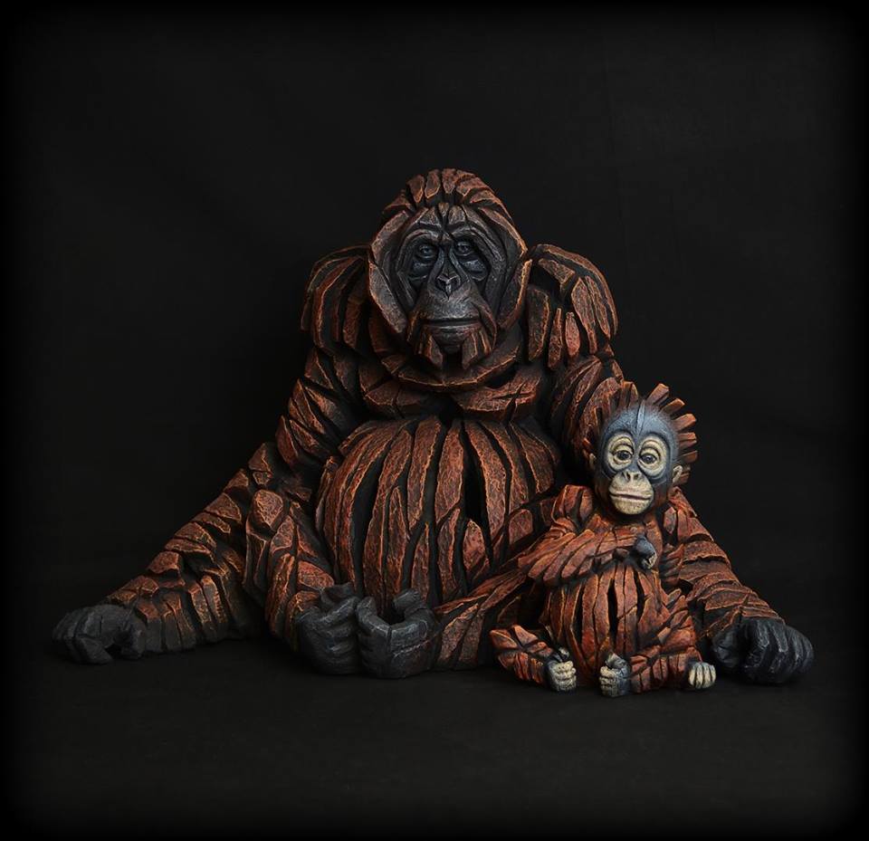 EDGE Sculpture Baby Orangutan - The Acorn Gallery, Pocklington