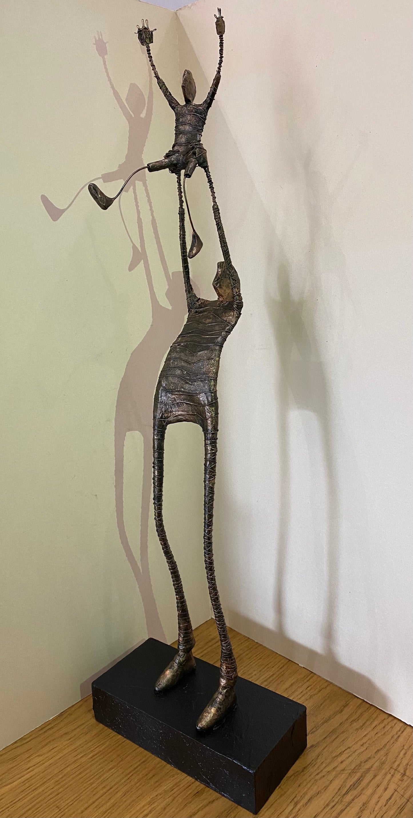 Ed Rust Higher Dad! Higher! Original Sculpture - The Acorn Gallery, Pocklington