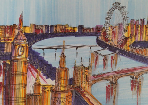 City View Original Sketch by Edward Waite *SOLD*