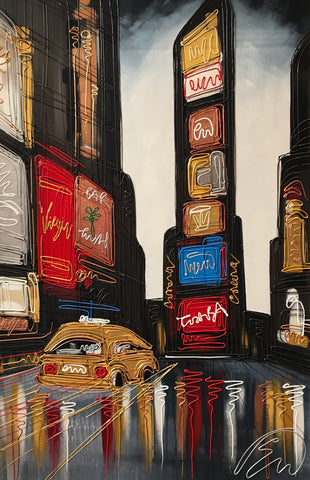 The Golden Cab Original by Edward Waite *SOLD*