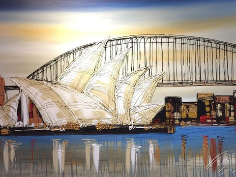 The Golden Reflections Of Sydney Original by Edward Waite *SOLD*