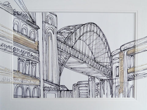 Tyne Bridge Original by Edward Waite *SOLD*