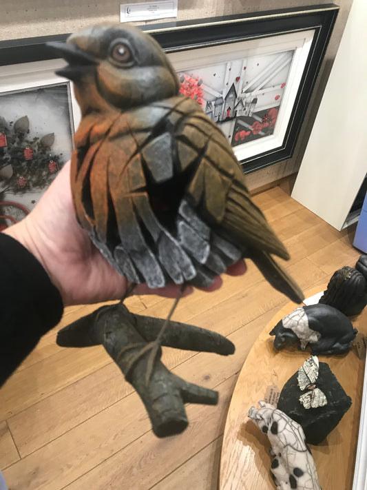 EDGE Sculpture Robin Red Breast - The Acorn Gallery, Pocklington