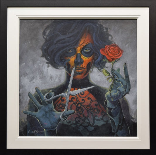 Gary McNamara The Darkness Within Her Day Of The Dead Original Painting - The Acorn Gallery, Pocklington