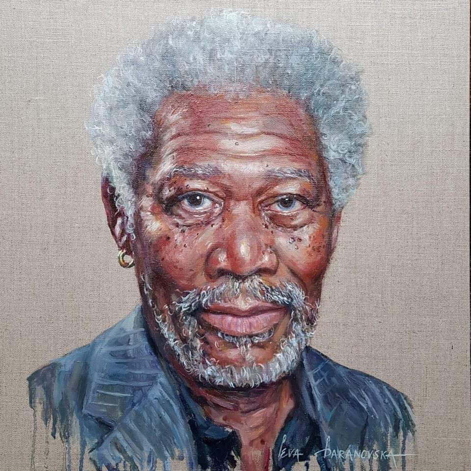 Ieva Baranovska Morgan Freeman Original - The Acorn Gallery, Pocklington