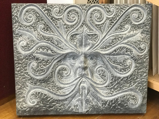 Joseph Hayton Green Man Irish Kilkenny Limestone Original - The Acorn Gallery, Pocklington