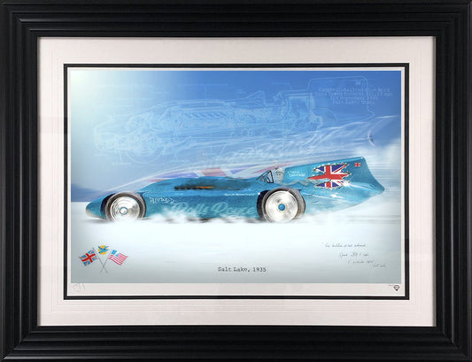 JJ Adams Bluebird Land Speed Record - The Acorn Gallery, Pocklington