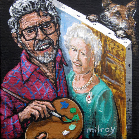 Rolf Painting Liz Original by James Milroy *SOLD*