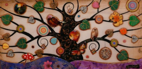 Tree Of Harmony Pocket Watch Original by Kerry Darlington *SOLD*