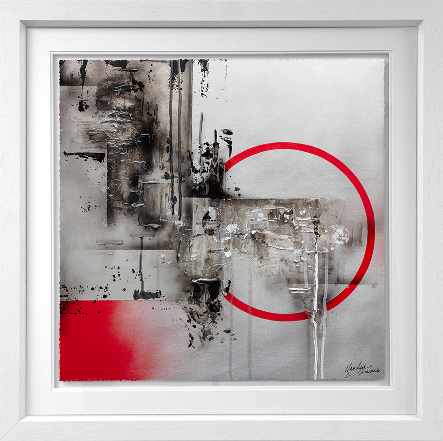 Kealey Farmer Rosso Corsa Abstract Limited Edition Print at The Acorn Gallery, Pocklington