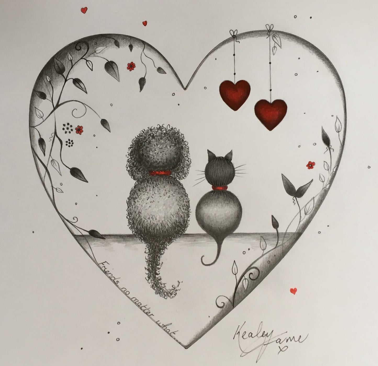 Kealey Farmer Friends No Matter What Original Sketch - The Acorn Gallery, Pocklington