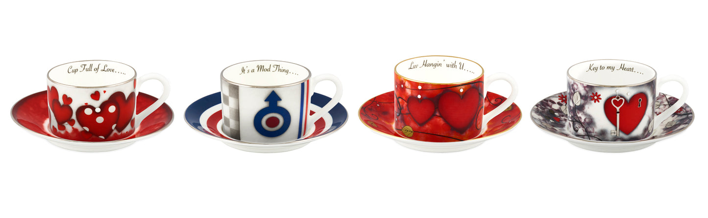 Kealey Farmer Its A Mod Thing Cup and Saucer - The Acorn Gallery, Pocklington