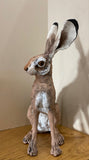 Sitting Hare Original Sculpture by Louise Brown *SOLD*