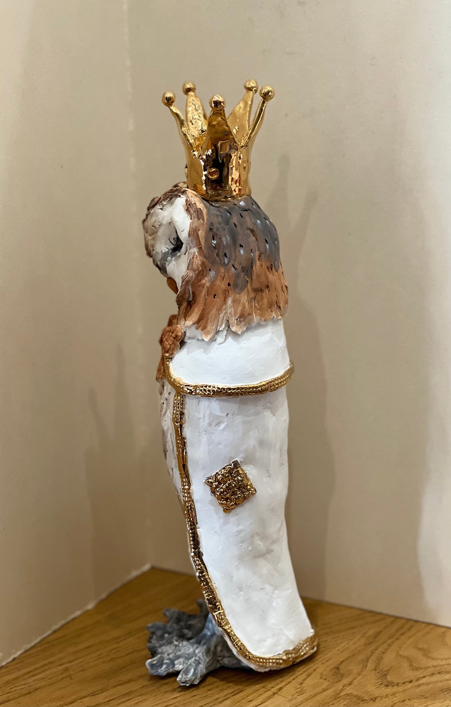 Louise Brown Standing Owl III Original Sculpture - The Acorn Gallery, Pocklington