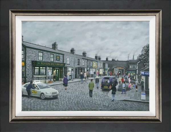 Leigh Lambert On The Cobbles Canvas - The Acorn Gallery, Pocklington