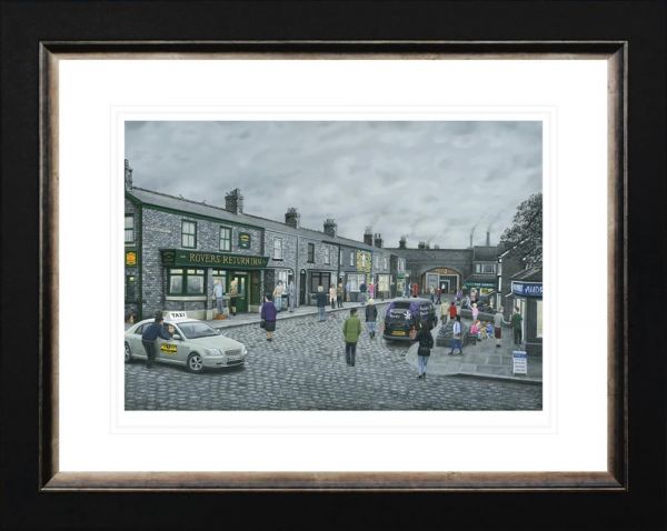 Leigh Lambert On The Cobbles Paper Print - The Acorn Gallery, Pocklington