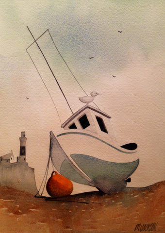 Boat At Rest Original by Mike Jackson *SOLD*