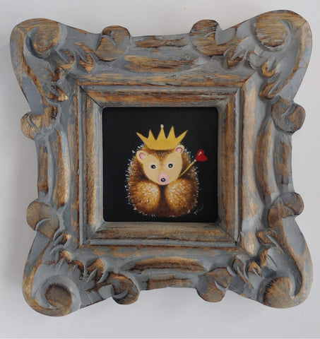Little Hedgehog King Original by Marie Louise Wrightson *SOLD*
