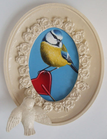 Sweet Little Blue Tit Original by Marie Louise Wrightson *SOLD*