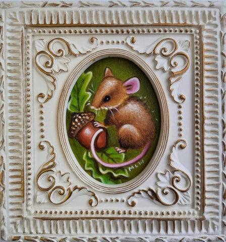 The Acorn Collector Original by Marie Louise Wrightson *SOLD*