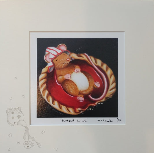 Marie Louise Wrightson Breakfast In Bed Limited Ed Print - The Acorn Gallery, Pocklington