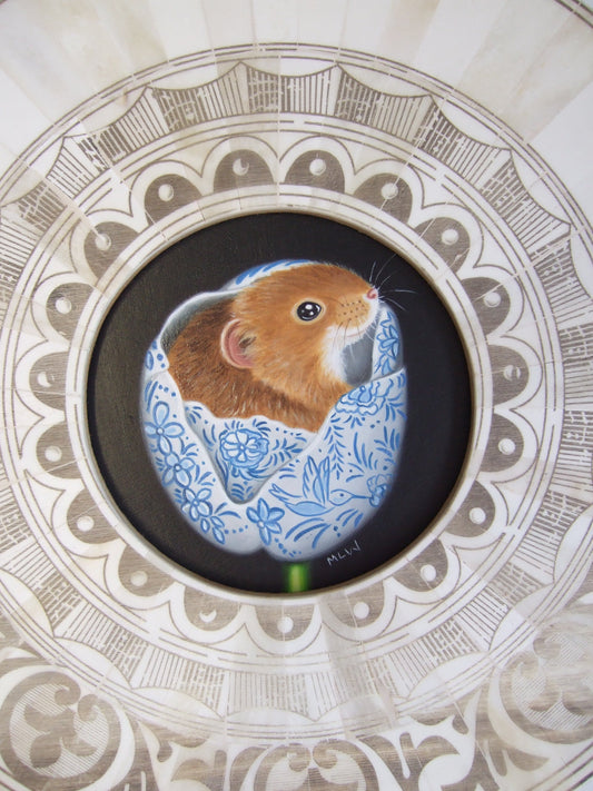 Marie Louise Wrightson China Tulip Original - The Acorn Gallery, Pocklington