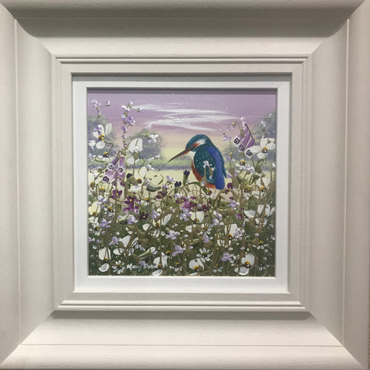 Mary Shaw Sunset Kingfisher II Original - The Acorn Gallery, Pocklington