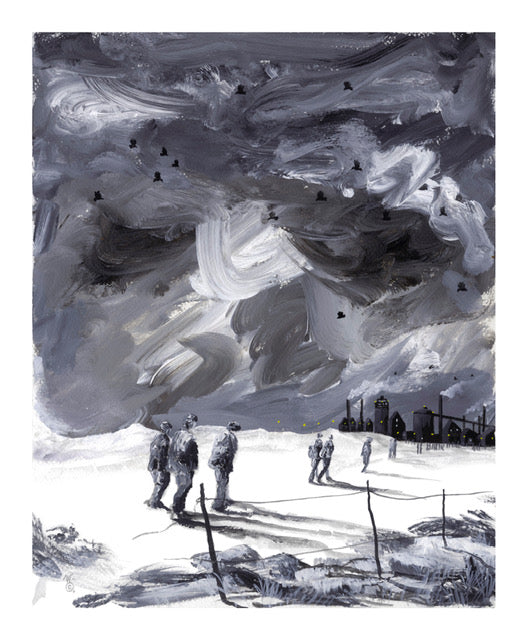 Mackenzie Thorpe Day After Day Just Like The Crows - The Acorn Gallery, Pocklington