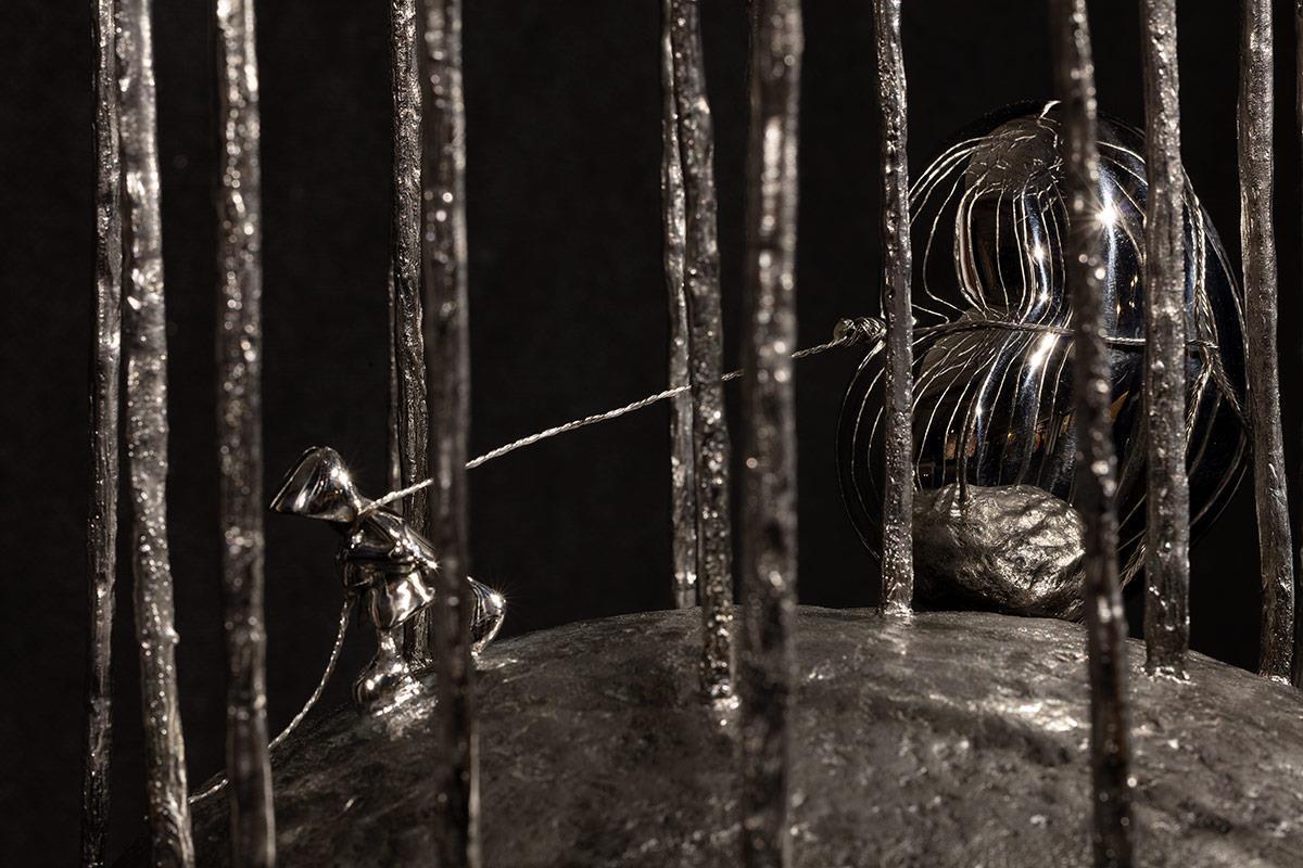 Mackenzie Thorpe Love In The Forest Stainless Steel Sculpture - The Acorn Gallery, Pocklington