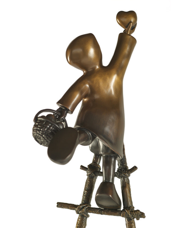 Mackenzie Thorpe Love Picker Bronze Sculpture - The Acorn Gallery, Pocklington