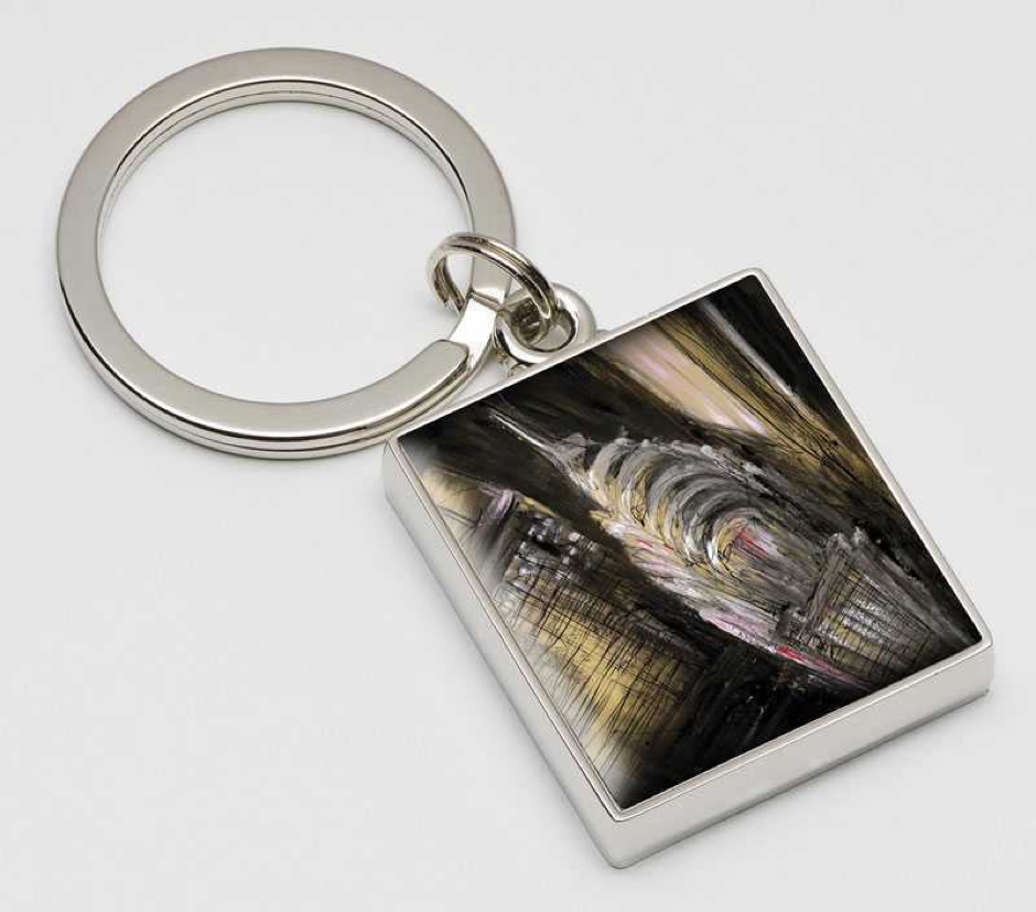 Limited edition enamel keyring featuring Chrysler Building artwork by Paul Kenton with artist's signature and certificate