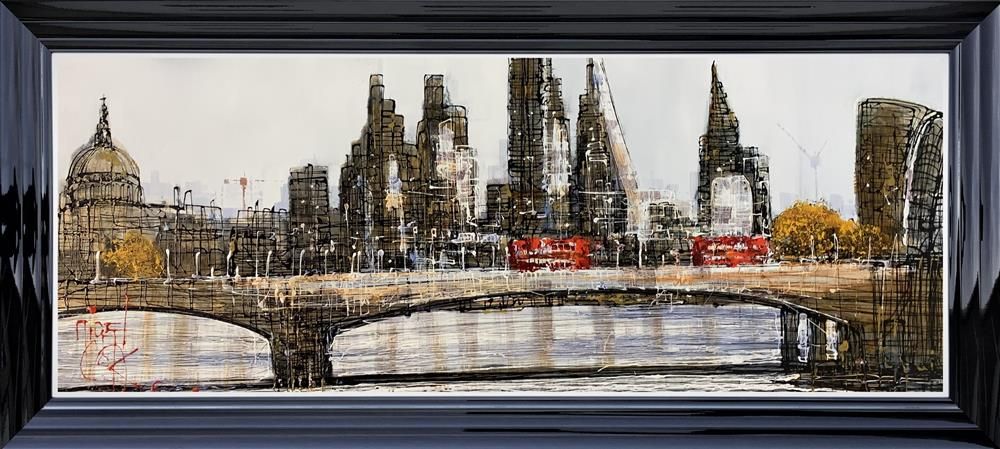 Nigel Cooke London's Banking District Original on Aluminium - The Acorn Gallery, Pocklington