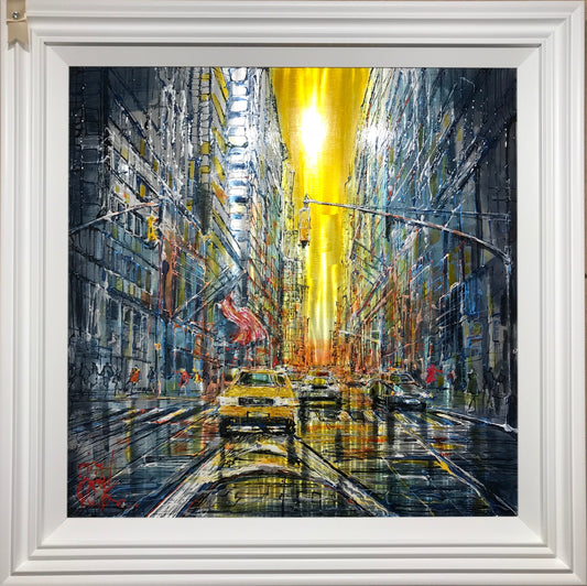 Nigel Cooke Manic Manhattan Original on Aluminium - The Acorn Gallery, Pocklington