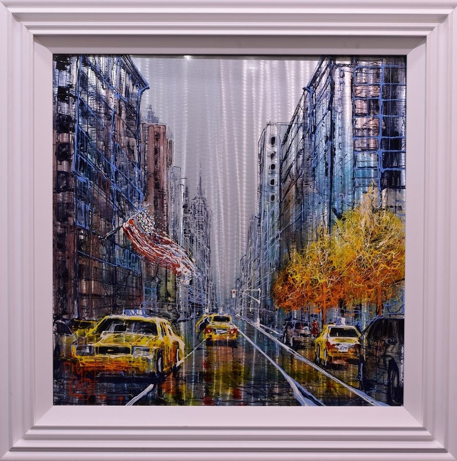 Nigel Cooke Taxi! Original on Aluminium - The Acorn Gallery, Pocklington