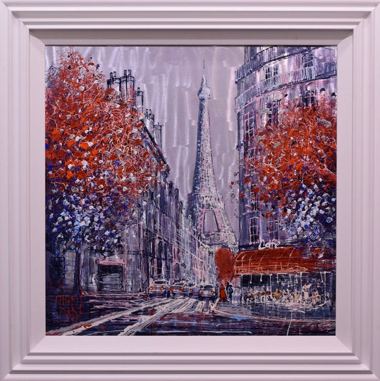 Nigel Cooke Le Cafe Du Paris Original on Aluminium - The Acorn Gallery, Pocklington