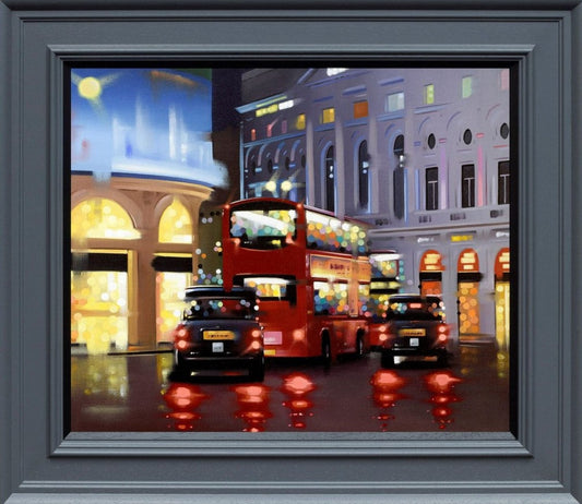 Neil Dawson Piccadilly Night Adventures Canvas - The Acorn Gallery, Pocklington