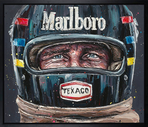 Let's Race Hand Embellished Canvas by Paul Oz