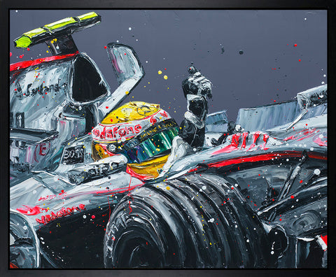 Lewis McLaren Hand Embellished Canvas by Paul Oz