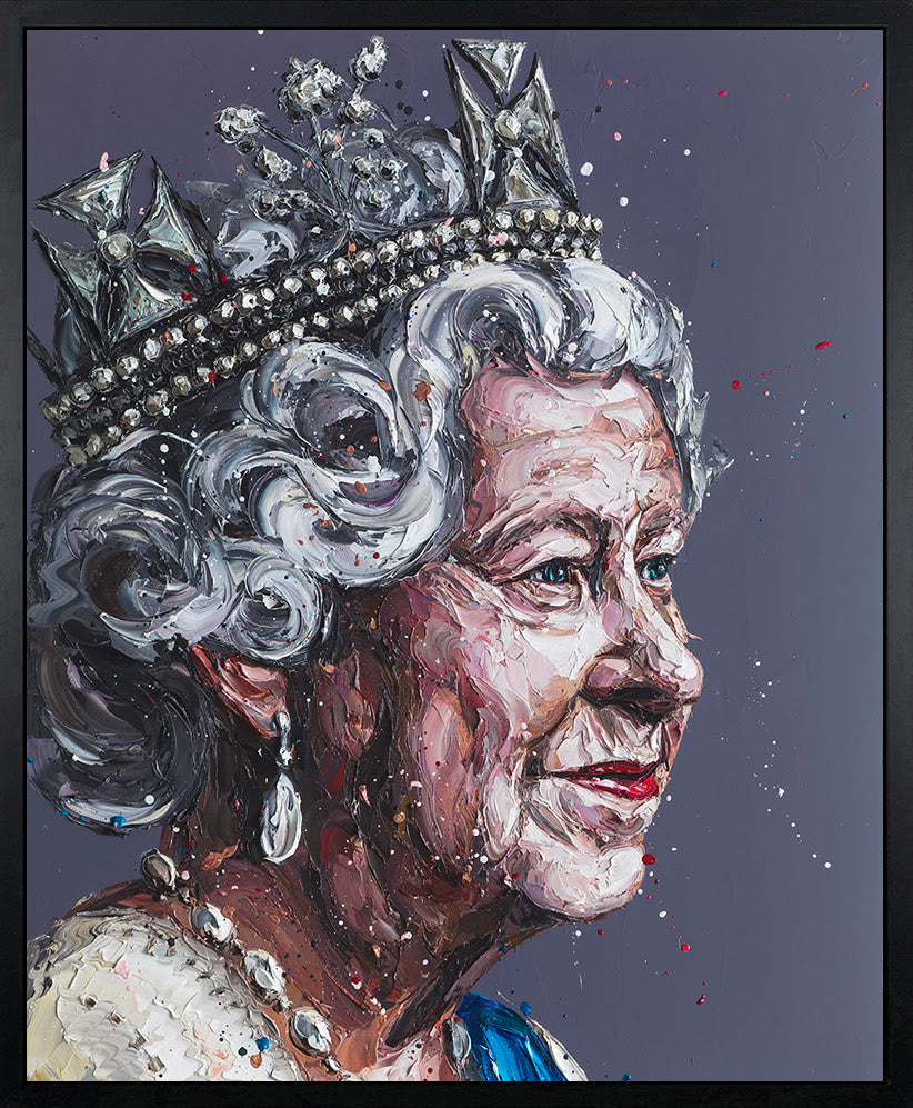 Her Majesty Hand Embellished Canvas by Paul OzPaul Oz Ma'am Hand Embellished Canvas - The Acorn Gallery, Pocklington