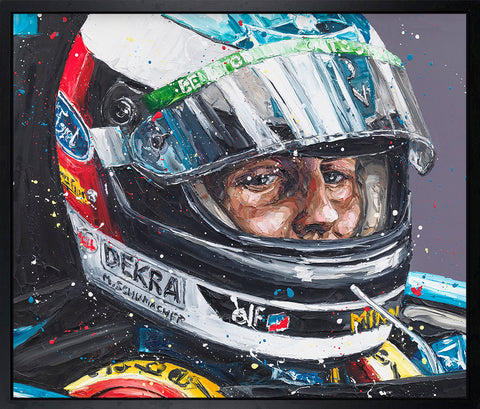 Schumi '94 Hand Embellished Canvas by Paul Oz