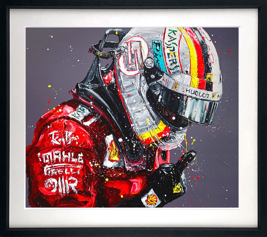 Paul Oz Vettel - Silverstone '18 Paper Print - The Acorn Gallery, Pocklington