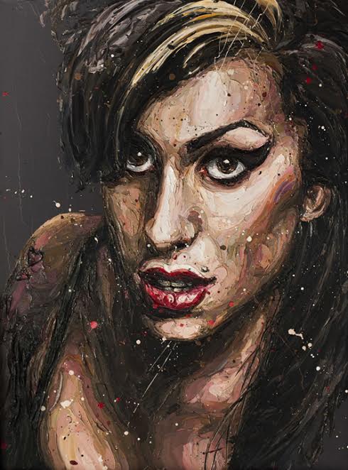 Daddy's Girl hand embellished canvas portrait by Paul Oz, limited edition print, hand signed.