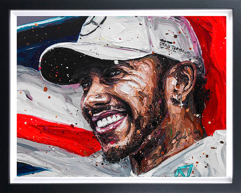 Lewis Title 18 Hand Embellished Canvas by Paul Oz