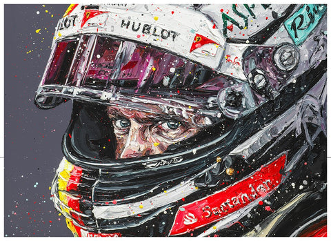 Seb - Focused Hand Embellished Canvas by Paul Oz