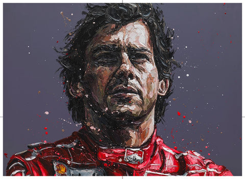 Senna - 24th Anniversary Commemorative Hand Embellished Canvas by Paul Oz