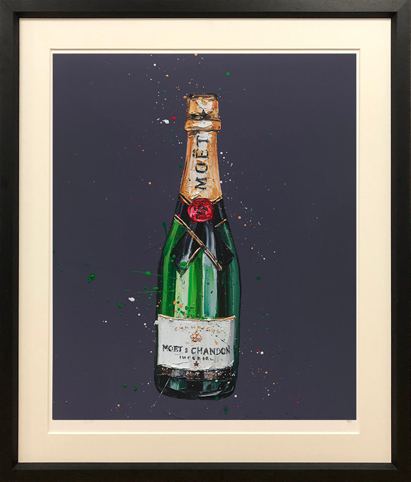 Paul Oz Vintage Moet And Chandon Champagne Paper Print - The Acorn Gallery, Pocklington