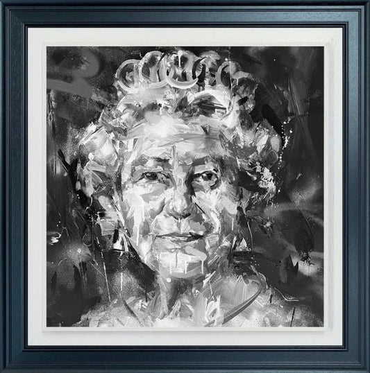 Paul Wright Her Majesty Hand Embellished Canvas - The Acorn Gallery, Pocklington