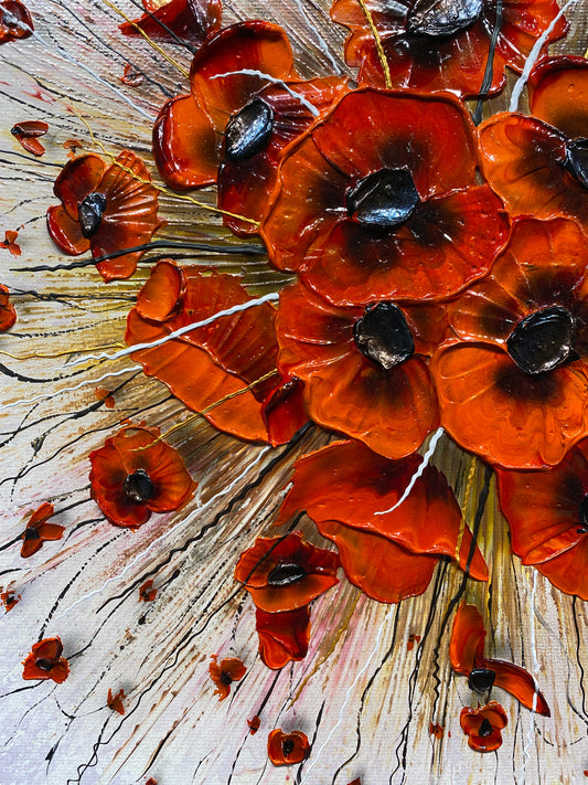 Poppy Spot Autumn Original by Robert Cox The Acorn Gallery Pocklington